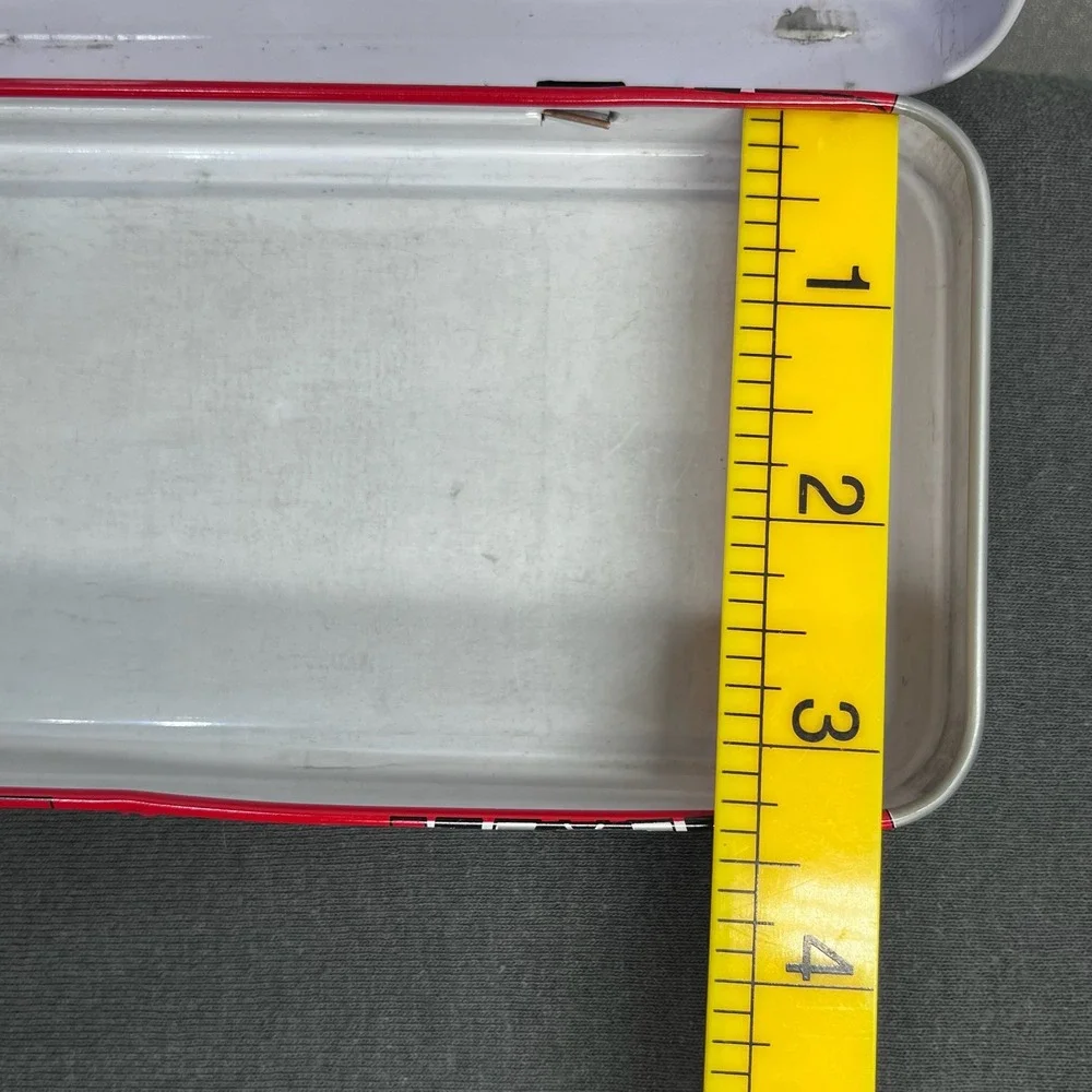 Ford Thunderbird Red Metal Car Storage Tin Pencil Box 8 Inch Vintage Aesthetic